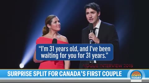 Justin trudeau left his wife