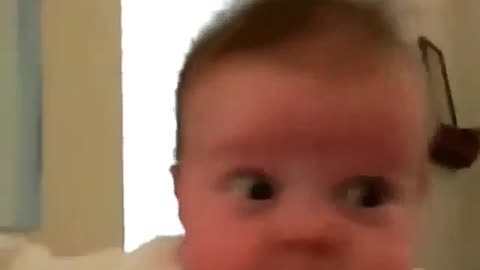 The frightened baby