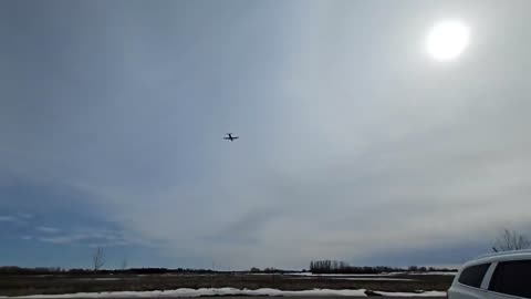 Lockheed Electra takeoff Red deer, Alberta ( CYQF)