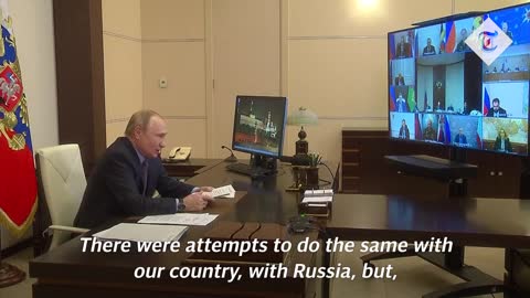 Ukraine war: Vladimir Putin accuses the West of rewriting history