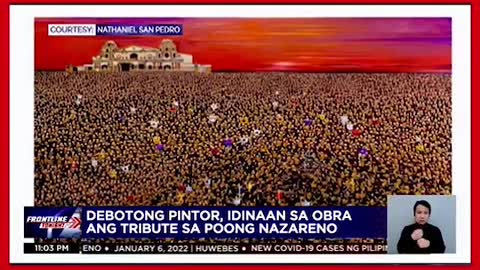 Debotong pintor, idinaansa obra ang tribute saPoong Nazareno