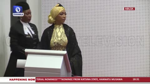 Barrister Hannatu Musawa Emotional Moment at the Senate Ministerial Screening