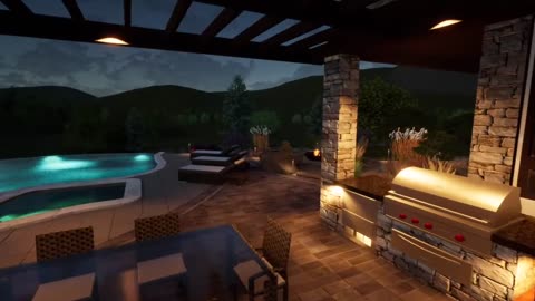 Infinity pool Fire feature options