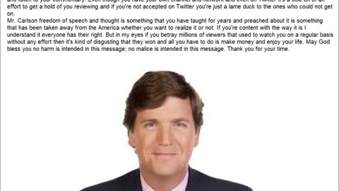 Tucker Carlson You do realize that they have won by Silencing You?