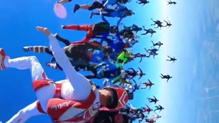 Group of skydivers meet to form an extraordinary view .