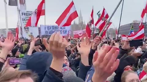 Austrians out protesting today against mandates