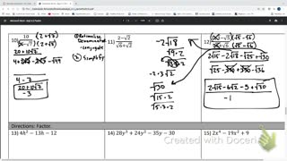 IM3 Alg2CC 4.2 Multiply and Divide Radicals