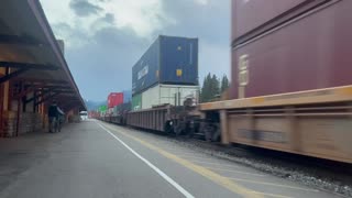 Westbound Intermodal at Banff Station