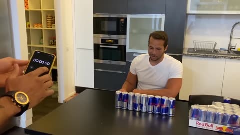 Tristan Tate BREAKING the RED BULL drinking WORLD RECORD