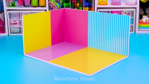 How To Make Cute Miniature House with Bunk Bed from Polymer Clay, Cardboard ❤️ DIY Miniature House
