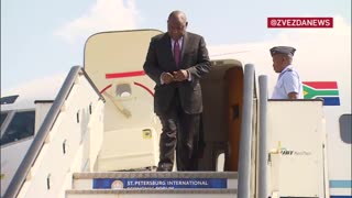 🇷🇺 🇿🇦 President of South Africa, Cyril Ramaphosa, arriving in St. Petersburg