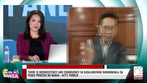 There is inconsistency and congruency sa kasalukuyang namamahala sa peace process ng bansa