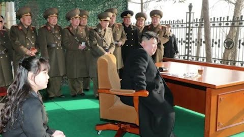 Kim Jong Un and daughter supervise North Korean fire drill