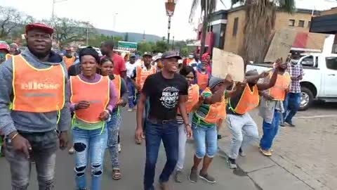 Hercules protest at police station