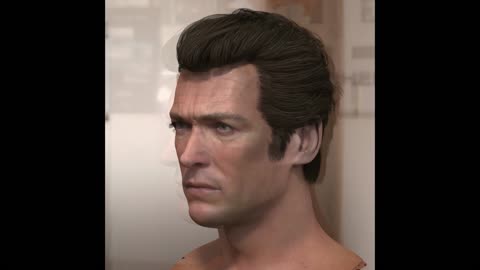 3d model Clint Eastwood head V1
