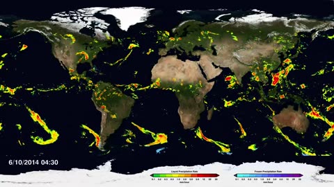 NASA | First Global Rainfall and Snowfall Map from New Mission