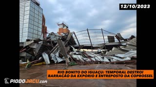 Rio Bonito do Iguaçu: Temporal destruiu barracão da Exporio e entreposto da Coprossel