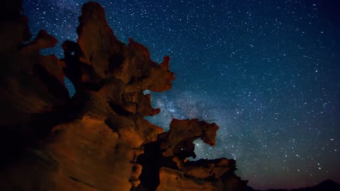 Rocks in the starry sky