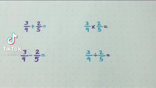 Operations on fractions math review