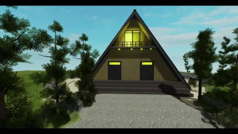 Roblox Studio: A-frame house speed build