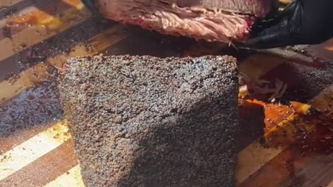 Not the prettiest but, man was she a juicy one💦 #brisket #bbqtiktok #bbqfood #tftibbq