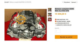 AEPSPIECES.COM - Moteur complet AUDI RS4 4.2 FSI CFS