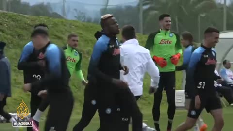 Napoli gets ready to celebrate Serie A league title