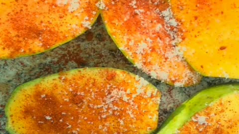 Mango with salt and chilli powder