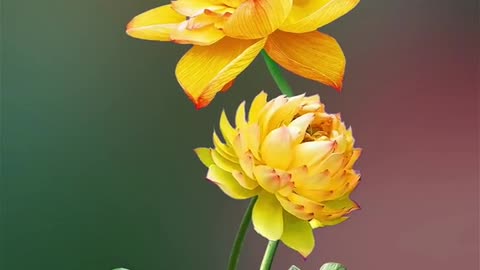 The lotus pond is tranquil and beautiful. Dancing gracefully and passionately