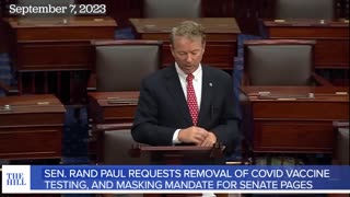 Rand Paul DEMANDS Unanimous Consent To RESCIND Covid Vax, Mask MANDATE For U.S. Senate Pages