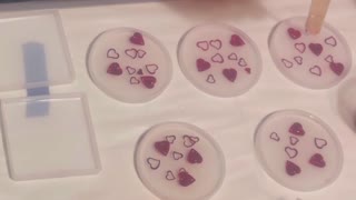 Epoxy resin Valentine heart coasters and religious medallions