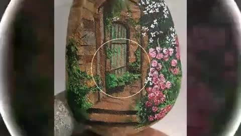 best pebble painting ideas creative and cool forest pebble art