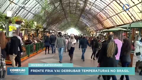 Frente fria vai derrubar temperaturas no Brasil