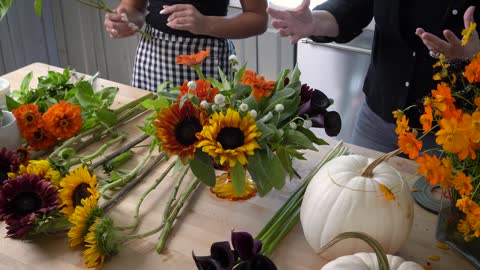 Transitional Flower Arranging: Halloween to Fall