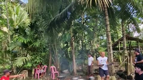 Roasting Lechon in the Philippines, Baroy, Lanao del Norte