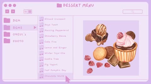 Music with Dessert items