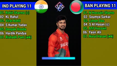 T20 World Cup 2022 India vs Bangladesh 35th Match IND vs BAN Final Playing 11 Ind vs Ban match