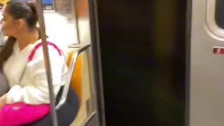 OMG ! THE TRAIN DOOR OPENED !! Only in New York City 🤣