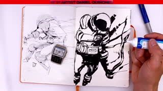 VOL.8 Time-Lapse Pen drawings without lifting pencil | art by - Artist Daniel Quinones