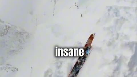 Skier Has No Fear |This skier did an insane drop down this mountain