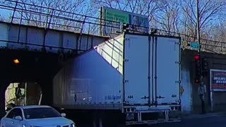 Semi Gets Stuck Under Bridge! 💀