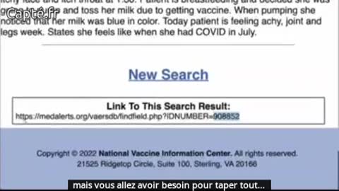VOSTFR- VAERS: Lait de couleur bleue chez une femme allaitante vaccinée
