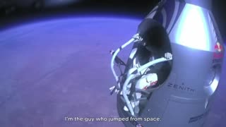 Jumped from space (free fall supersonic)