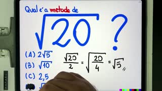 😱 Qual é a metade de √20 Você consegue resolver essa raiz quadrada