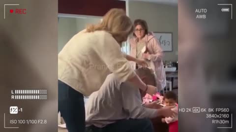 "Eggcellent Surprise: Wife Breaks Egg on Husband's Head, Baby's Hilarious Reaction!"