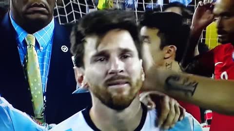 VIDEO: Messi In Tears After Final Loss-Argentina vs Chile 2016