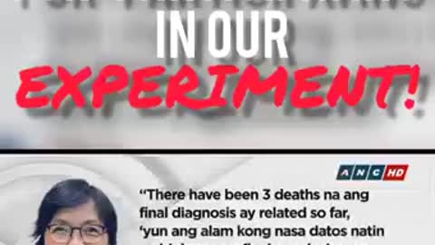 D.O.H USEC Myrna Cabotaje Admits on an interview: 3 DEAD Directly from the VAC66INE