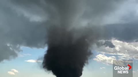 Alberta tornado: Storm chaser captures twister’s path of destruction