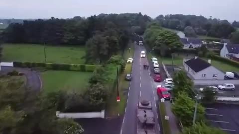 Drone footage of the modular homes built for foreigners using Irish tax payer