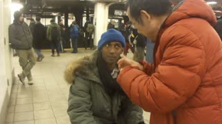 Luodong Checks Chi And Massages Black Man In Subway Station